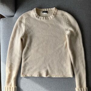 J. Crew Women's Cream Crew Neck Sweater